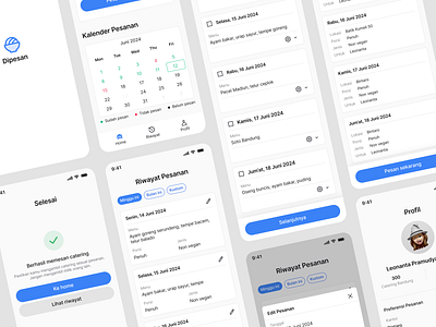 Dipesan - Internal Food Order App clean food mobile order ui