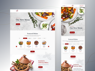 Shurfa Restaurant Website branding design desktop graphic design illustration logo ui uiux web design website