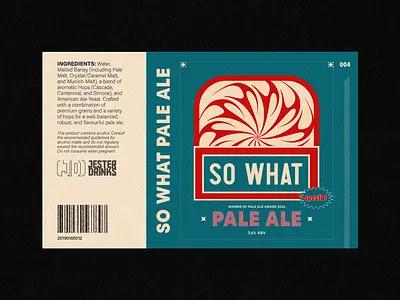 So What? Pale Ale Label 2d alcohol ale beer beverage bottle branding can design drink drinks happy identity illustration illustrator ipa label packaging pale ale retro