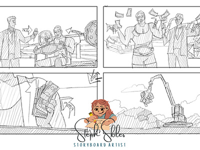 Rough Storyboards - Ad Series 1 ad cinematography design drawing metal rough storyboard storyboardartist storyboarding wrestling