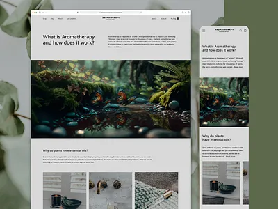 Aromatherapy - how it works aromatherapy beauty brand clean design interface minimal premium skincare ui ux web design website