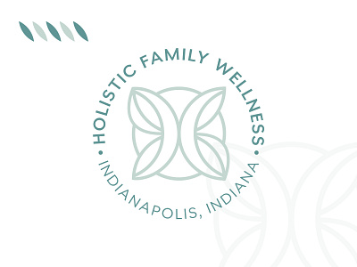 Holistic Family Wellness Badge graphic abstract icon badge badge logo butterfly circle logo family h letter healthcare holistic leaf leaves pedal petals wellness