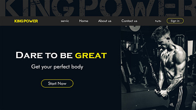 king power web_Hero section app design graphic design ui ux