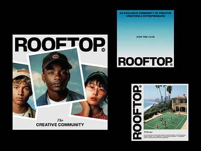 ROOFTOP 2000s 90s bold branding california design era generation identity logo midjourney rooftop socials vibes vintage wordmark