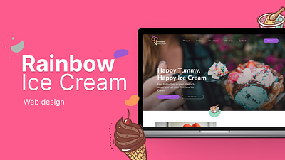Rainbow Ice Cream - Web Design framer ui design ux design web design