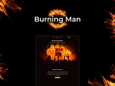 Burning Man┃Tilda black ro branding burning man design event fire graphic design la ui ux