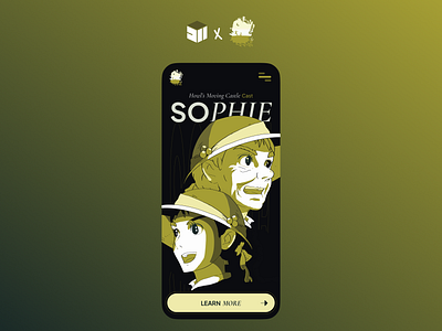 Howl's Moving Castle Cast: Sophie anime cartoon creative design mobile mobile ui modern ui ui design user interface