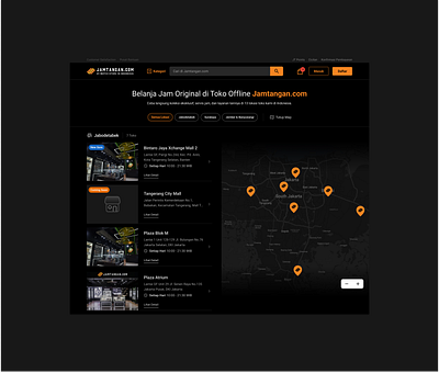 Store Page Design interface design location map ui