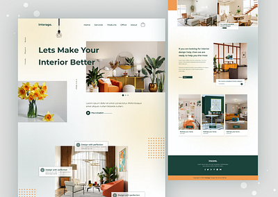Interior Design Website 3d branding graphic design landing page logo motion graphics ui website design