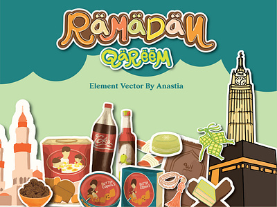 Ramadhan Sticker Pack branding design digital illustration digital painting graphic design illustration sticker vector