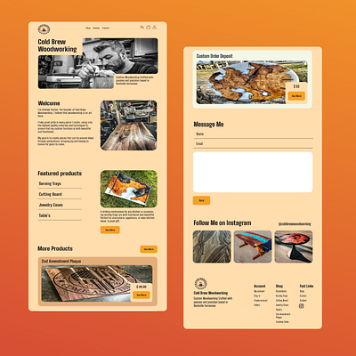 Woodworking Landing page landingpage ui ui design web webdesign