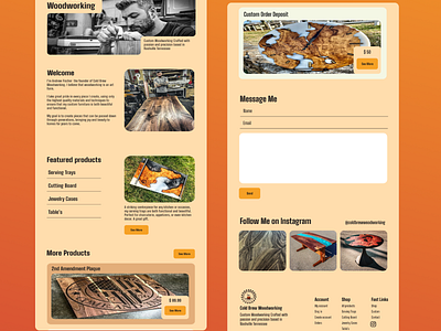 Woodworking Landing page landingpage ui ui design web webdesign
