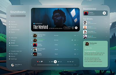 Dashboard clean cool dashboard design graphic design music ui ux web website