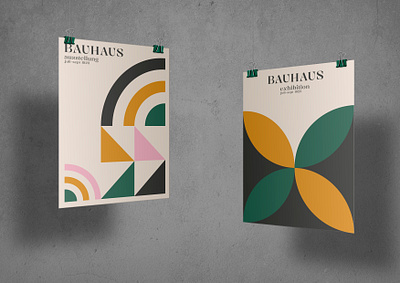 Bauhaus Aesthetics Posters abstract art backdrop background banner bauhaus boho brochure color design geometric graphic modern pattern placard poster print retro shape swiss