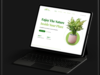 E-commerce Shop Landing Page - #DailyUI Challenge : Day 12/100 100daydesignchallenge dailyui dailyuichallenge ecommerceshop indoorplants indoorplantshop indoorplantshoplandingpage landingpage ui uidesign websitedesign