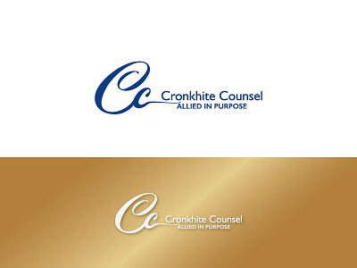 CRONKHITE COUNSEL - ALLIED IN PURPOSE LOGO DESIGNS branding cc design graphic design jrraystudio logo signature signatures typography vector