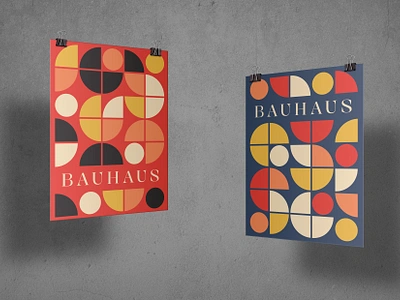 Bauhaus Aesthetics Posters abstract art backdrop background banner bauhaus boho brochure color design geometric graphic modern pattern placard poster print retro shape swiss