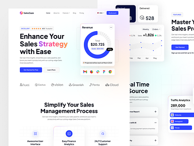 SalesGaze- Saas Website Homepage b2b business corporate crm dashboard design homepage landing page management saas saas website sales sales management sas software ui ux web web design website