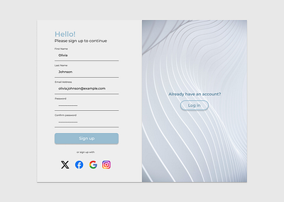 Daily UI Challenge #001: Sign Up Page challenge daily 100 sign up sign up page ui ui design uiux ux design