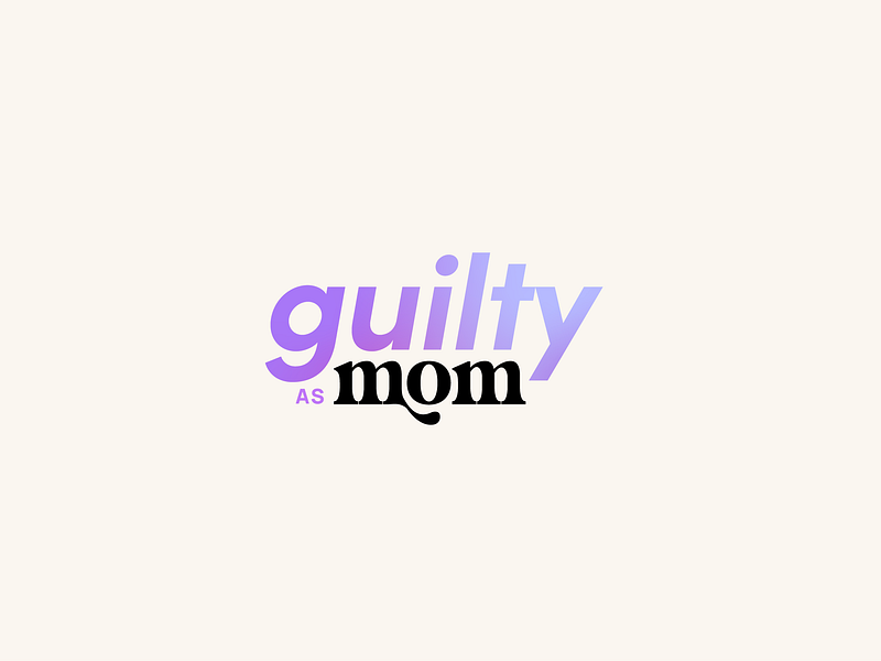 Guilty as Mom Logo branding gradient logo mom podcast
