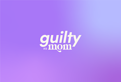 Guilty As Mom Logo branding gradient logo mom podcast