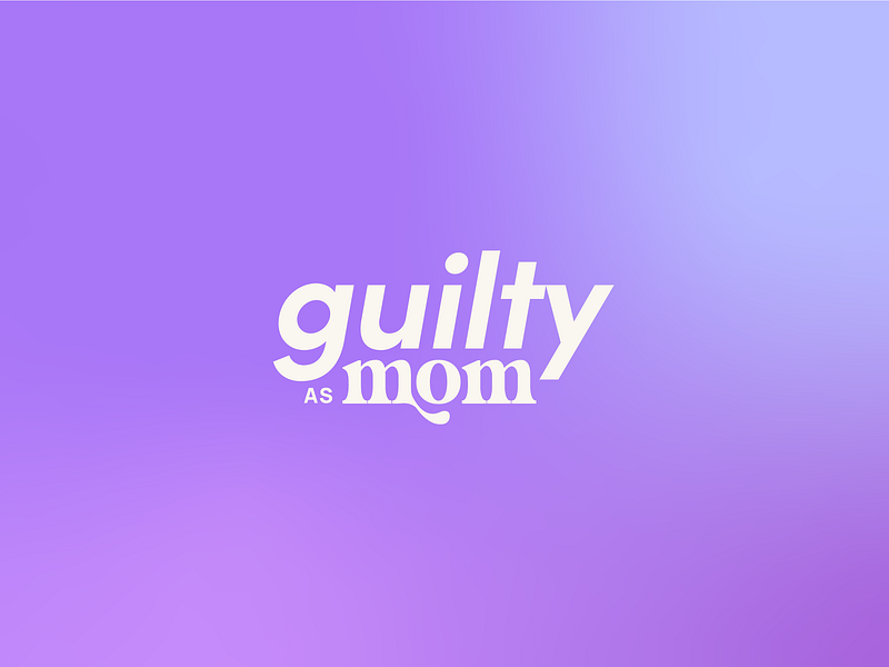 Guilty As Mom Logo branding gradient logo mom podcast