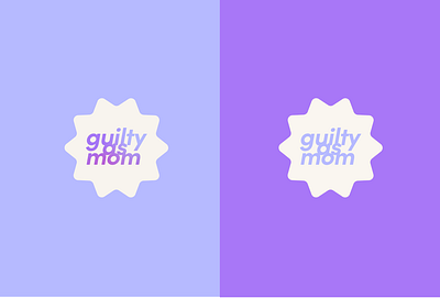 Guilty as Mom branding gradient icon logo podcast