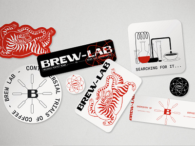 BREW-LAB Branding & Packaging branding coffe branding graphic design handmade logo identity design illustration logo logo design typography design visual branding visual design