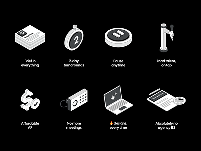 Isometric Icons agency icon icon set iconography isometric modern services simple