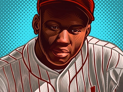 Josh Gibson Portrait athlete baseball drawing homestead grays illustration josh gibson mario negro league pittsburgh crawfords portrait sports zucca