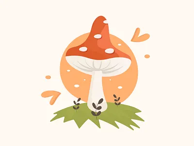 Cartoon mushroom 3d animation branding cartoon mushroom graphic design logo motion graphics ui