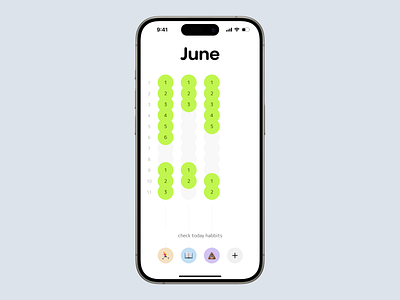 Habit tracker app concept design ios ui