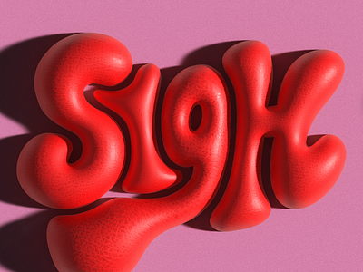 Sigh 3d 3d type fresco hand lettering lettering type type design typography