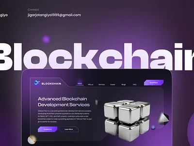 Introducing Blockchain 3d graphic design logo ui