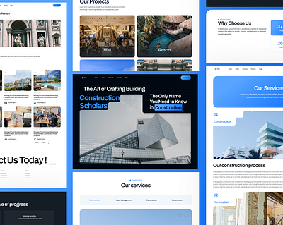 Cony Construction website 2024 architecture building clean construction construction company design landing page minmal modern design real estate trending ui ux web design website