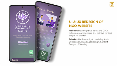 UI Redesign of NGO-Website accessibility branding british columbia content design content strategy counselling freelance junior junior designer logo mobile ngo redesign research ui user interface ux ux writing vancouver visual design
