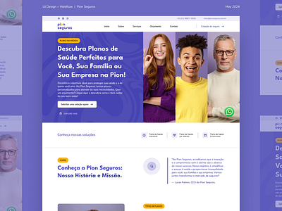 Web Design | Pion Seguros figma interface ui ui design user interface web web design webdesign webflow website