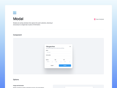 Blueprint Design System Modal component components design design system figma ui ui design uiux website