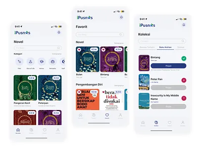 IPUSNAS E-Library Mobile App Design appdesign productdesign uidesign uiux uxdesign