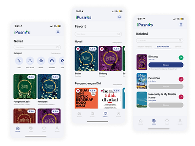 IPUSNAS E-Library Mobile App Design appdesign productdesign uidesign uiux uxdesign