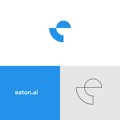 eaton.ai logo branding creative logo design e logo graphic design illustration letter e logo logo modern logo simple logo software vector