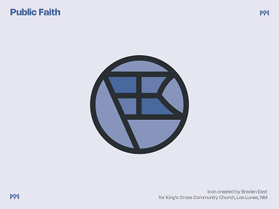 Public Faith Flag Icon Design for King's Cross Community Church branding christian logo church church branding cross logo graphic design icon icon set iconography illustration reformed