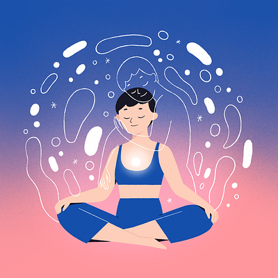 Peace of Mind animation character design design gratitude illustration meditation motion graphics peaceofmind selflove