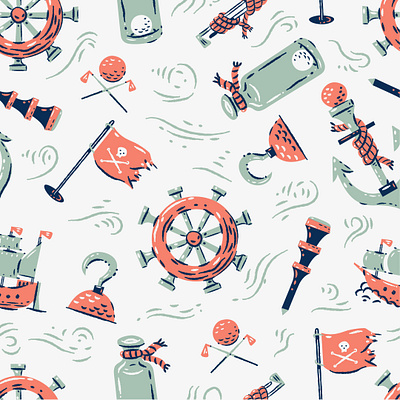 Illustration apparel golf golf ball illustration pattern pirate puma golf textile