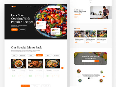 Food Website food food ui fooduiux modern classic design uiux2024