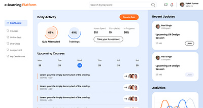 E-Learning Platform education education dashboard education portal elearning