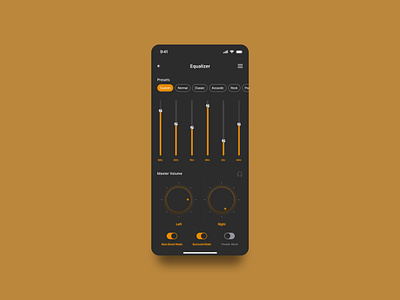 Equalizer app ui components dailyuichallenge design equalizer app mobile ui ux