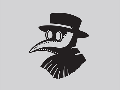 Black Plague Icon black plague branding design graphic design icon identity illustration logo mark mascot plague plague doctor skateboarding skateboards