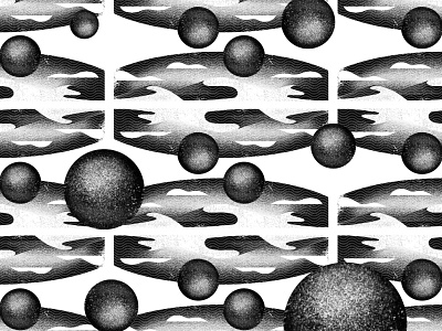 Black & White | 04 | Dune 3d black white black and white design drawing dune dunes environment grain grainy grunge illustration landscape monotone procreate series shading sphere stipple texture