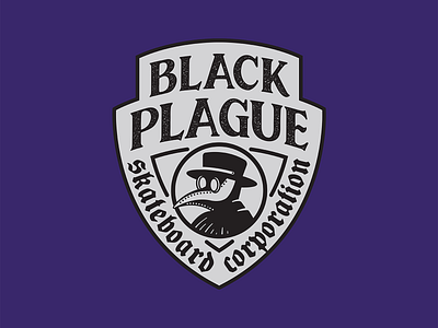 Black Plague Arrow Badge black plague branding design graphic design identity illustration logo mark plague doctor plauge skateboarding skateboards